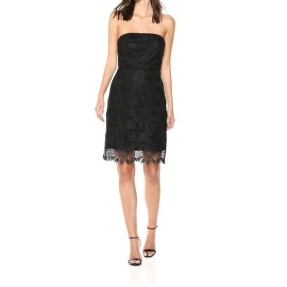 Sam Eldeman Strapless Pineapple Lace Dress